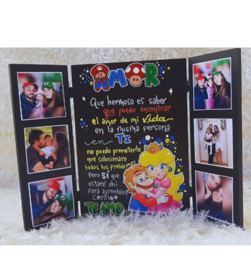 Pizarrón Personalizado con Bisagras para Escritorio