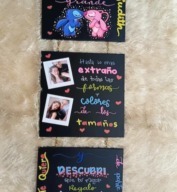 Cuadro colgante tipo pizarra